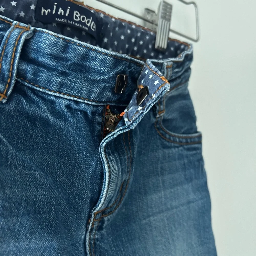 👖 Mini Boden Boys Size 3 Blue Jean Shorts – Adjustable Waist, Stylish & Comfy